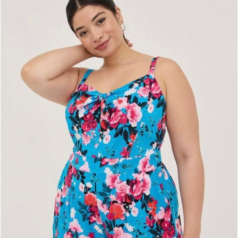 Torrid Challis Tie Front Romper